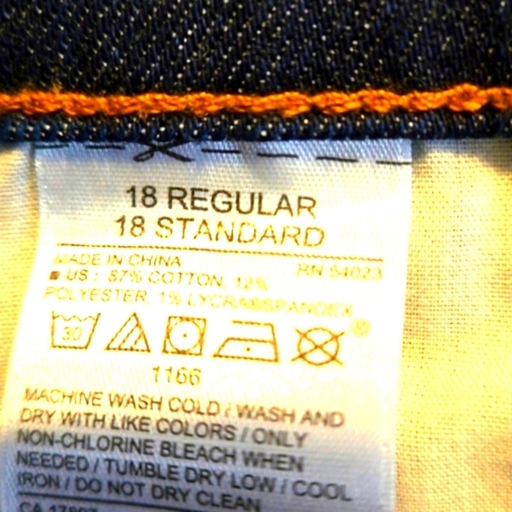 Old Navy Boyfriend Straight/Droit Blue Jeans Stretch Cotton Blend Women Size 18R - Picture 6 of 12